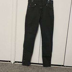 7 For All Mankind Black Skinny Jeans